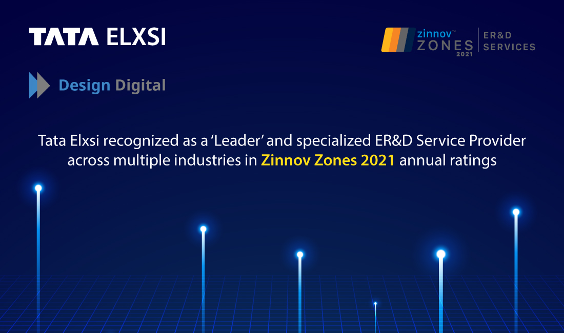 Tata Elxsi recognized as a ‘Leader’ and specialized ER&D Service Provider across multiple industries in Zinnov Zones 2021 annual ratings