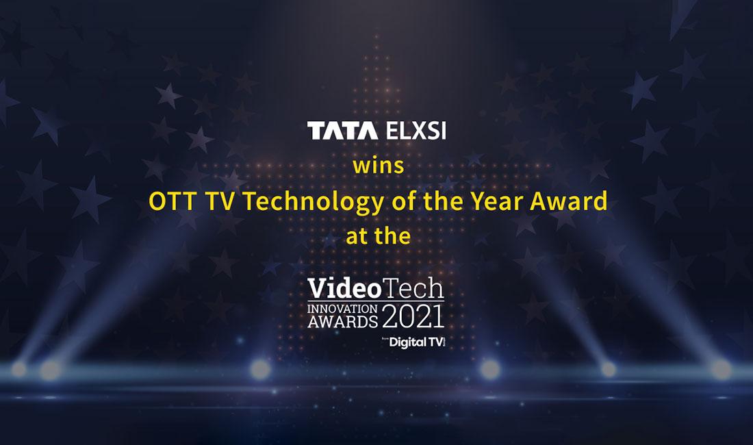 Tata Elxsi wins OTT TV Technology of the Year Award at the Videotech Innovation Awards 2021